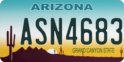 AZ license plate ASN4683