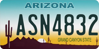AZ license plate ASN4832
