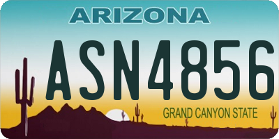 AZ license plate ASN4856