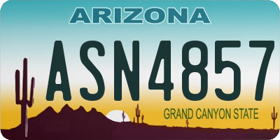 AZ license plate ASN4857