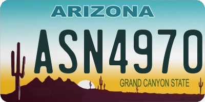 AZ license plate ASN4970