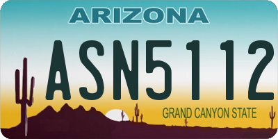 AZ license plate ASN5112