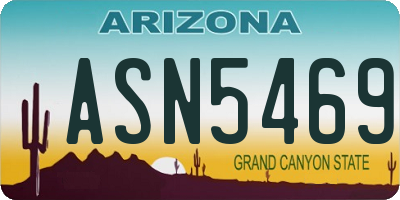 AZ license plate ASN5469