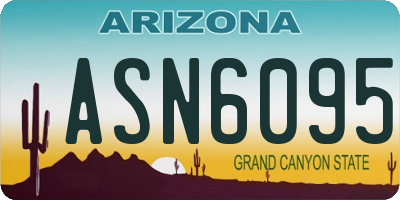 AZ license plate ASN6095