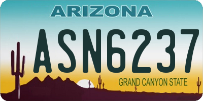 AZ license plate ASN6237