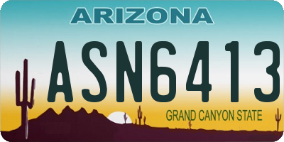 AZ license plate ASN6413