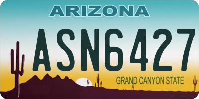 AZ license plate ASN6427
