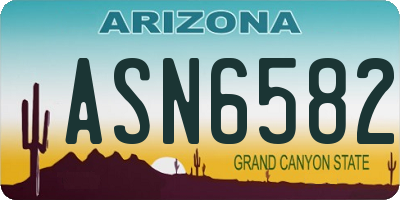 AZ license plate ASN6582