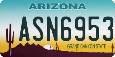 AZ license plate ASN6953