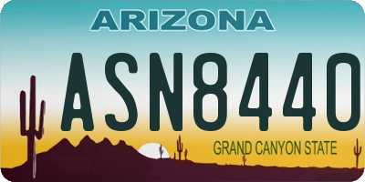 AZ license plate ASN8440
