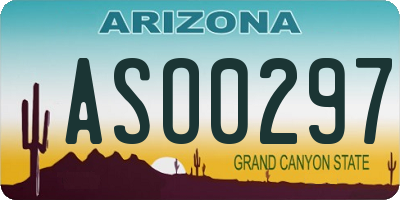 AZ license plate ASO0297