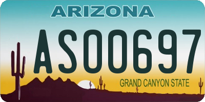AZ license plate ASO0697