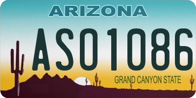AZ license plate ASO1086