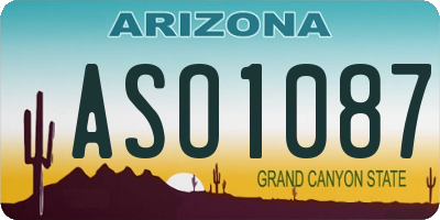 AZ license plate ASO1087