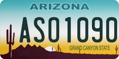 AZ license plate ASO1090