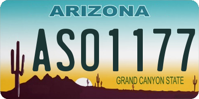 AZ license plate ASO1177
