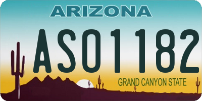AZ license plate ASO1182