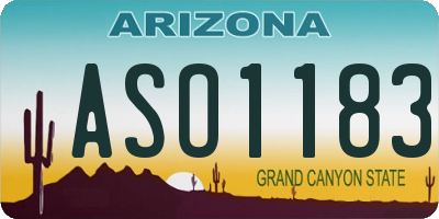 AZ license plate ASO1183