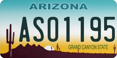 AZ license plate ASO1195