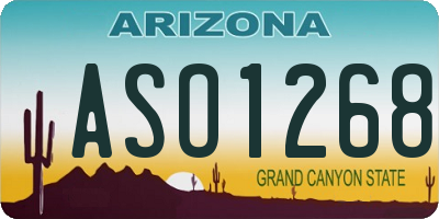 AZ license plate ASO1268