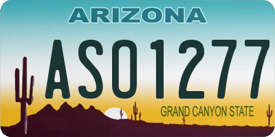 AZ license plate ASO1277