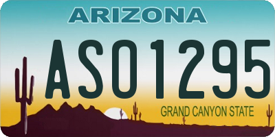 AZ license plate ASO1295