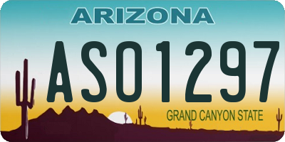 AZ license plate ASO1297