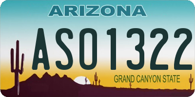 AZ license plate ASO1322