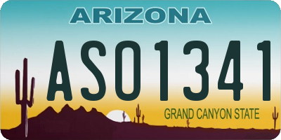 AZ license plate ASO1341