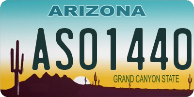 AZ license plate ASO1440