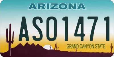AZ license plate ASO1471
