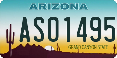 AZ license plate ASO1495