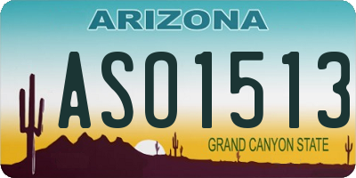 AZ license plate ASO1513