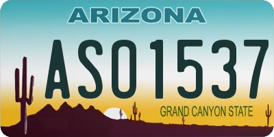 AZ license plate ASO1537