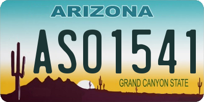 AZ license plate ASO1541