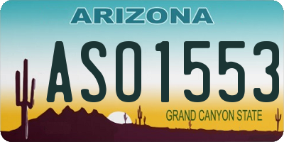 AZ license plate ASO1553