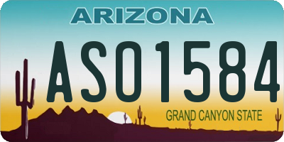 AZ license plate ASO1584