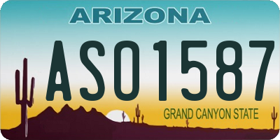 AZ license plate ASO1587