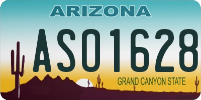 AZ license plate ASO1628