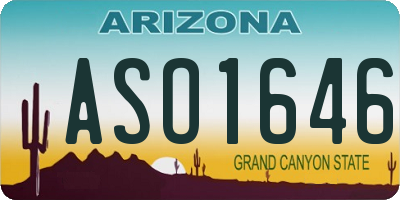 AZ license plate ASO1646