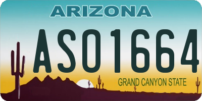 AZ license plate ASO1664