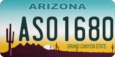 AZ license plate ASO1680