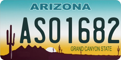 AZ license plate ASO1682