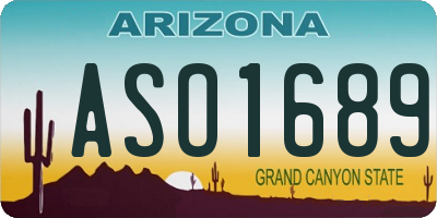 AZ license plate ASO1689