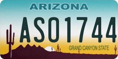 AZ license plate ASO1744