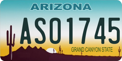 AZ license plate ASO1745