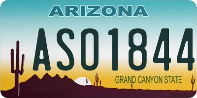 AZ license plate ASO1844