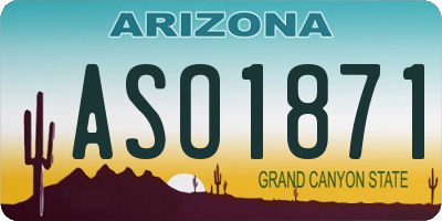 AZ license plate ASO1871