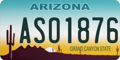 AZ license plate ASO1876