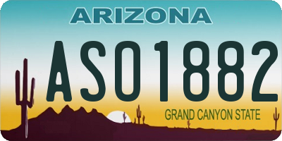 AZ license plate ASO1882